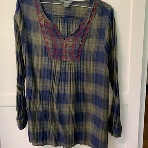 Soft lightweight flannel tunic